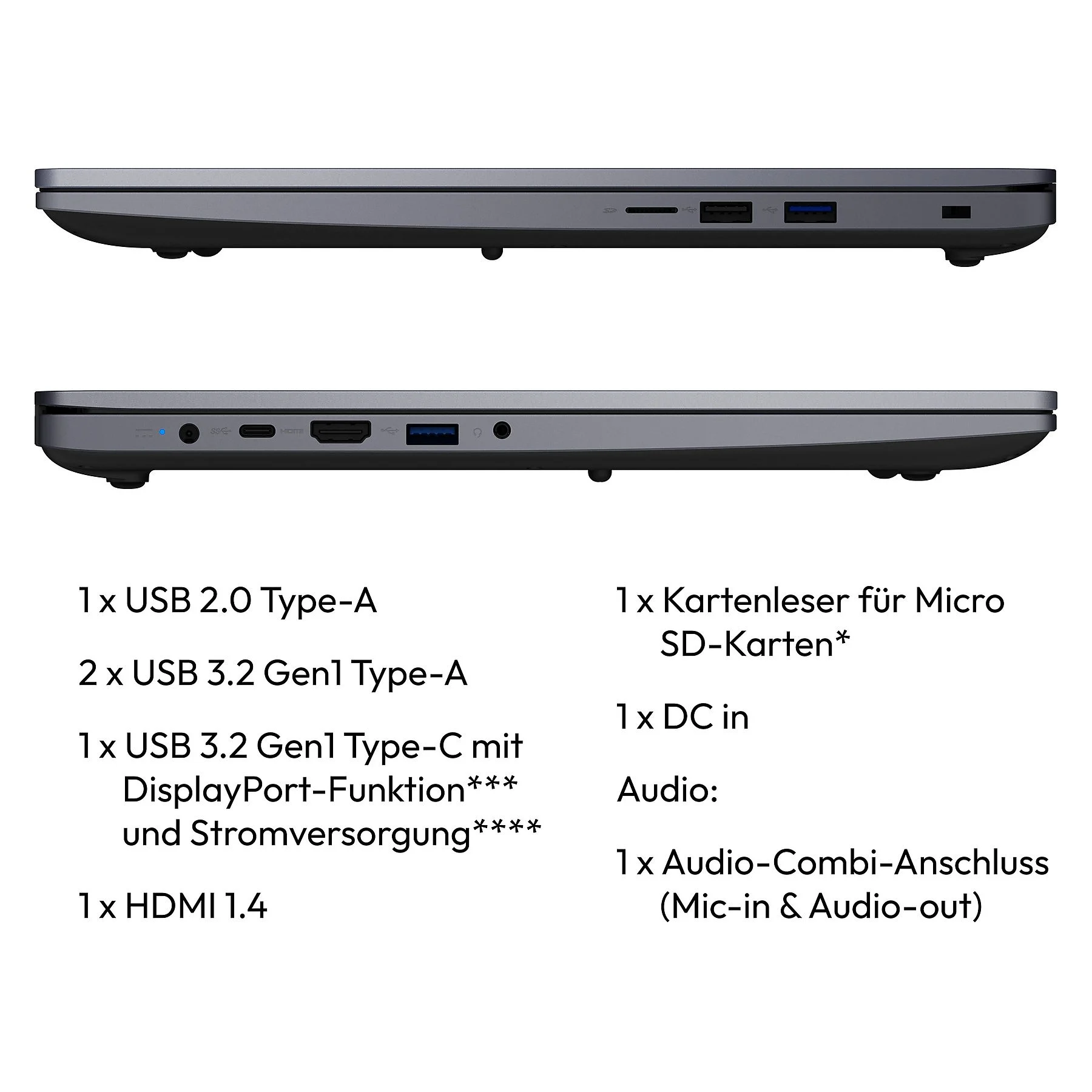 MEDION Avantum 17 E1 - 17,3 Zoll - AMD Ryzen™ 5 7430U - 16 GB - 512 GB - AMD Radeon™ RX Vega 7 - Windows 11 Home – Bild 3